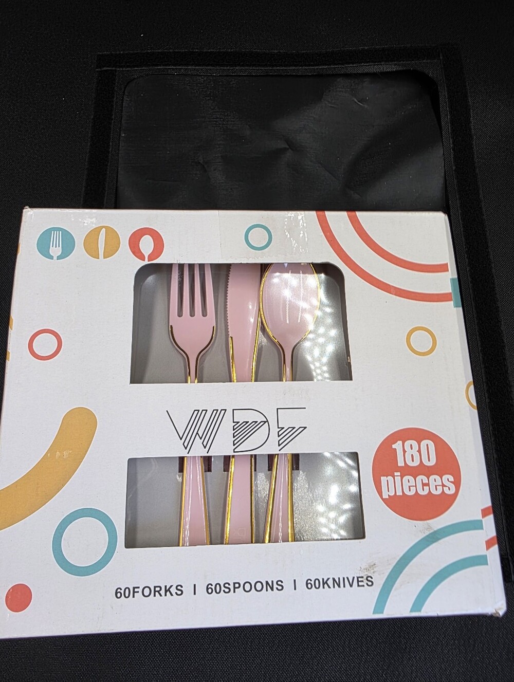 Pink and Gold Disposable Cutlery Set - 180 Pieces Set For Any Event